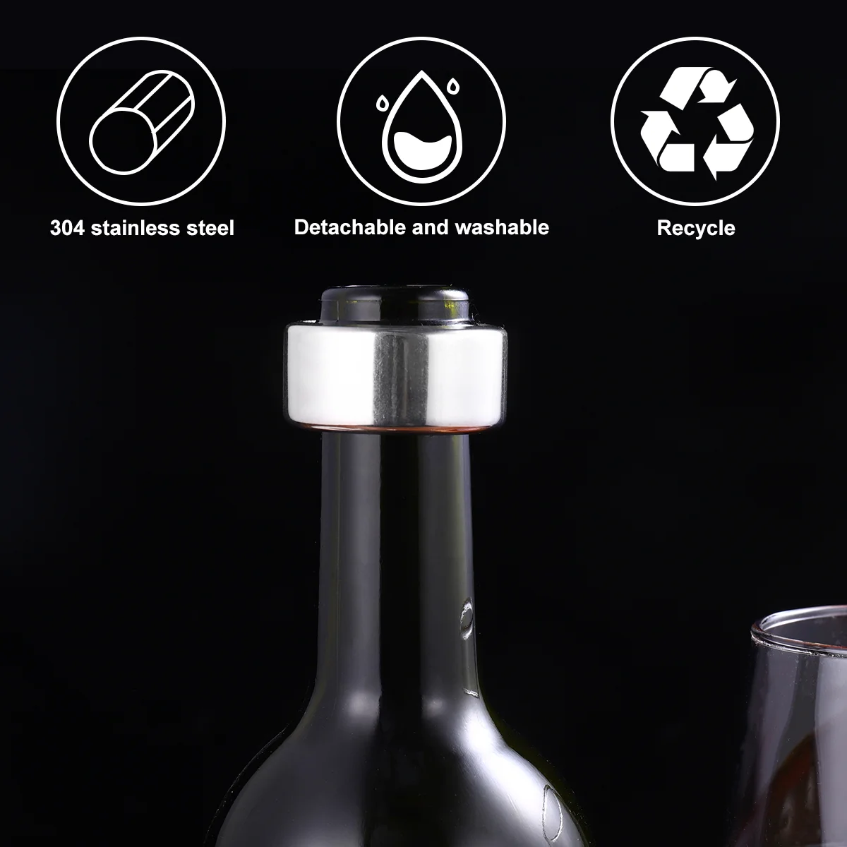 BESTONZON 4pcs Red Drip Stop Ring Stainless Steel Bottle Collar Leak-Proof Anti-Overflow Bar Tools | Дом и сад