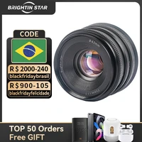 brightin star 35mm f1 7 large aperture manual focus mirrorless camera portrait lens for canon sony fujifilm nikon lens yongnuo
