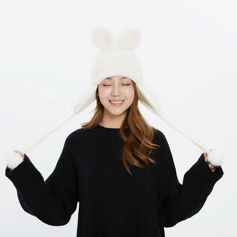 Фибоначчи новинка 2019 Lmitation мех кролика мягкие теплые животные шапки уши для сцены