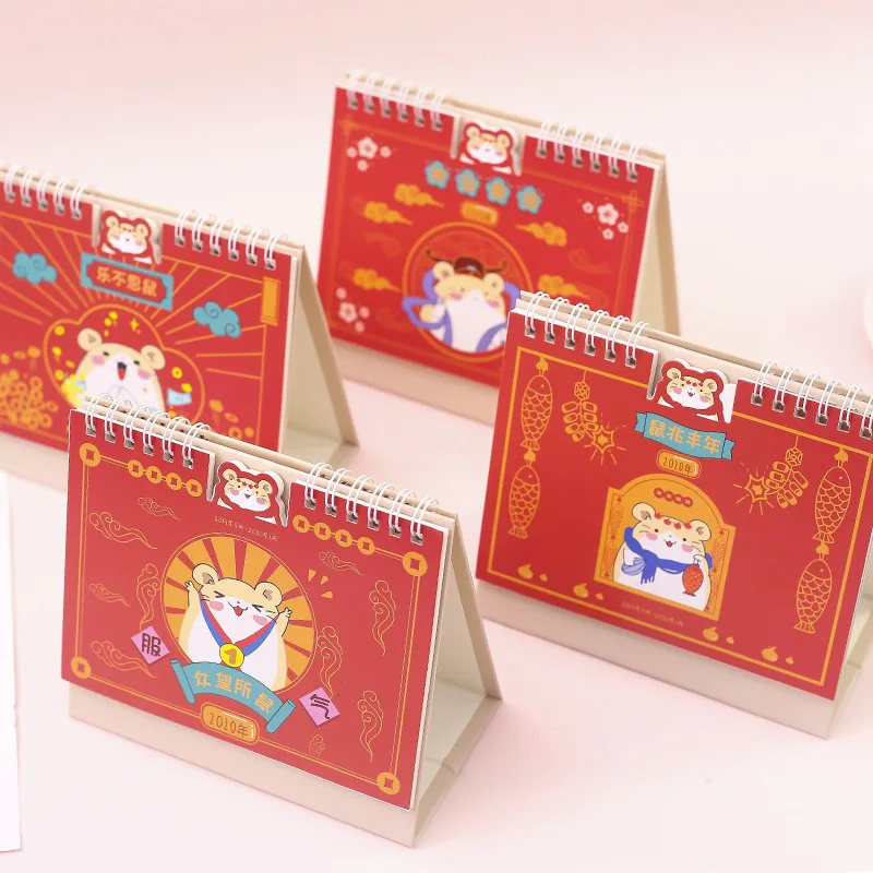 2020 Мультфильм Горячая красный милый Хомяк Мышь настольная бумага счастливый год