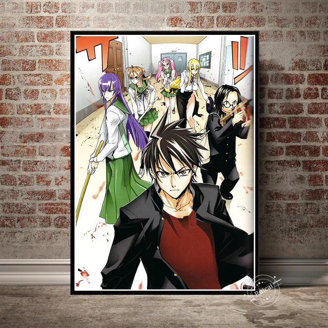 Highschool Dead Season 2 Come  Highschool Dead Anime Watch - Anime Canvas  Painting - Aliexpress