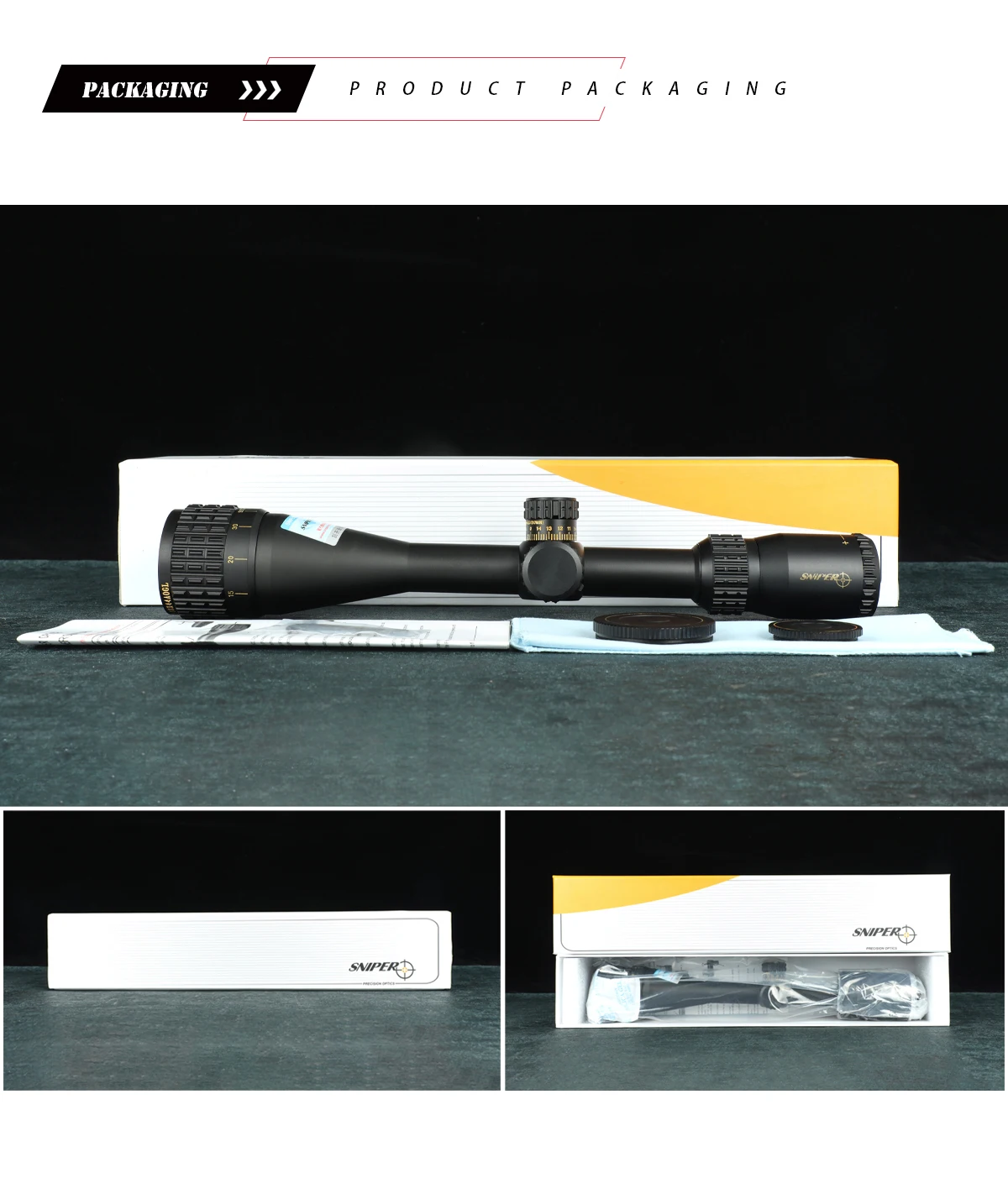 SNIPER NT 4,5-18X44 AOGL прицел тактический оптический прицел полный размер Mil-Dot RGB провод охотничий прицел винтовка с оптическим прицелом Красный точка зрения