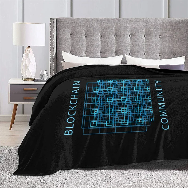 

Bitcoin Crypto Navajo Cubre Camara Green Throw Blanket 3D Print On Demand Sherpa Super Comfortable For Sofa Thin Quilt