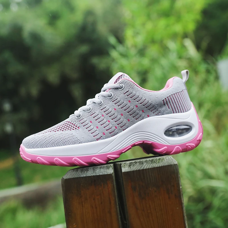 Height Increasing Sneakers for Women Air Cushion Sport Shoes Outdoor Gym Shoes Rocking Shoes Trainers Platforms Autumn