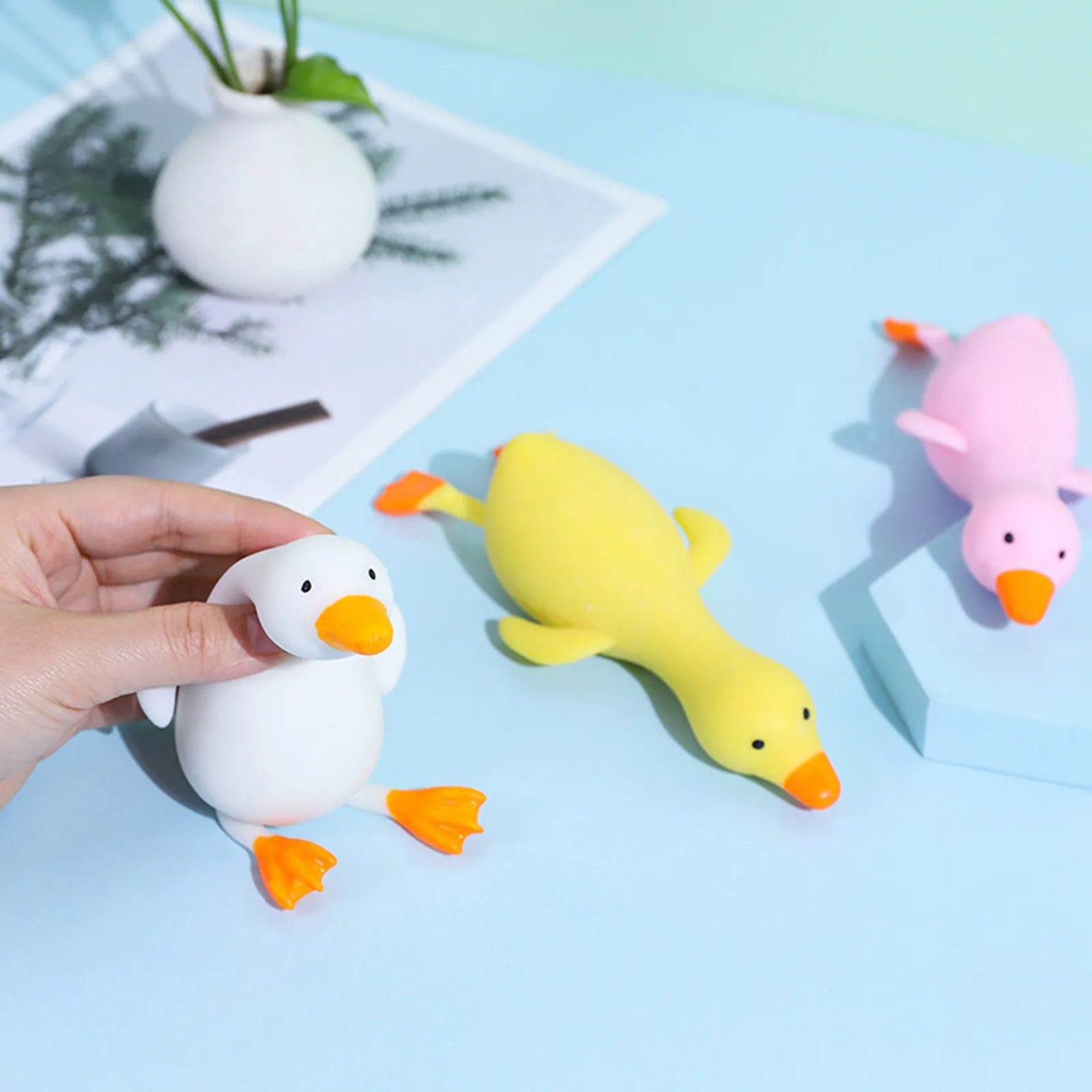 Bulingna стретч игрушка для животных мини тянуть Пластик Новинка лебедь