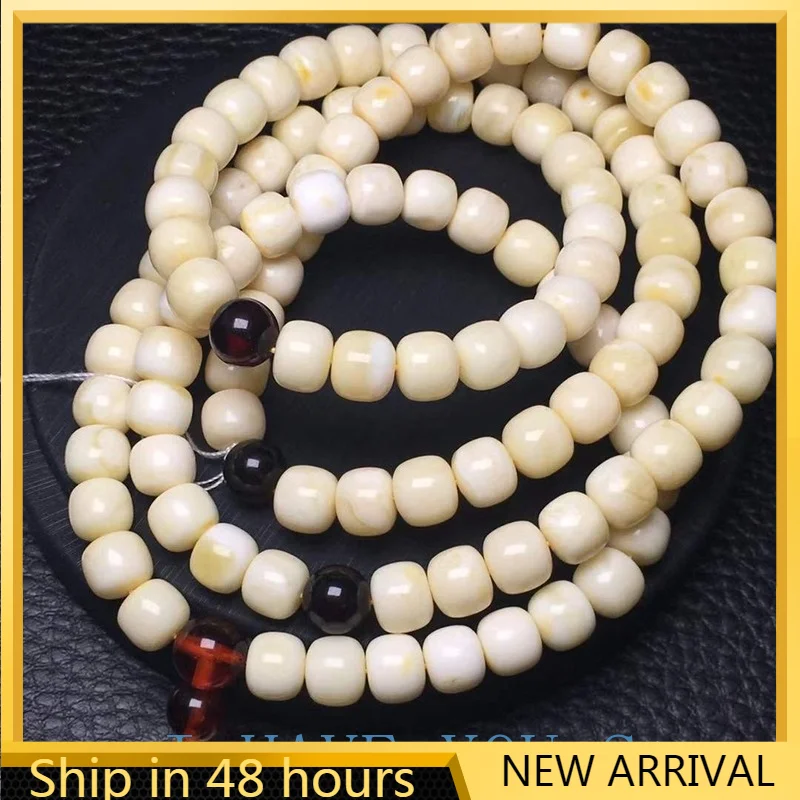 

Natural Amber Beeswax Bracelet Old Beads 108 Buddha Beads Lovers Bracelet Men's and Women's Bracelet Jewelry Bracelets