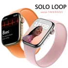Ремешок силиконовый Solo Loop для Apple Watch Band 7, Эластичный Силиконовый Браслет для iWatch band 7 6 5 4 3 SE, 45 мм 41 мм 44 мм 40 мм 38 мм 42 мм