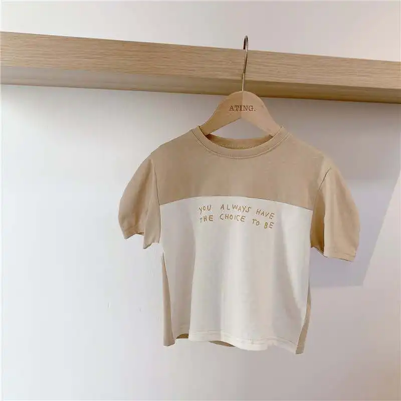 Детская одежда Новинка лета 2020 корейское летнее платье для девочек футболка с