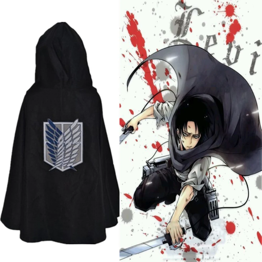

Hot Attack On Titan Cloak Shingeki No Kyojin Scouting Legion Levi/Rivaille Cosplay Costume Anime Cosplay Cape Mens Clothes Cloak