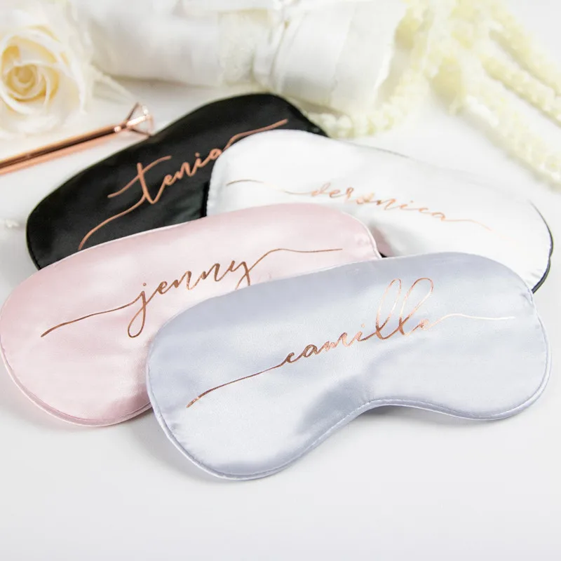 Персонализированные имена маски для сна команды невесты розовое золото