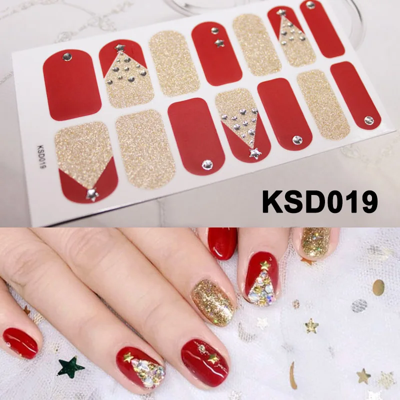 Новинка Лидер продаж 14 шт/лист бронзового цвета блестящие полный наклейки для