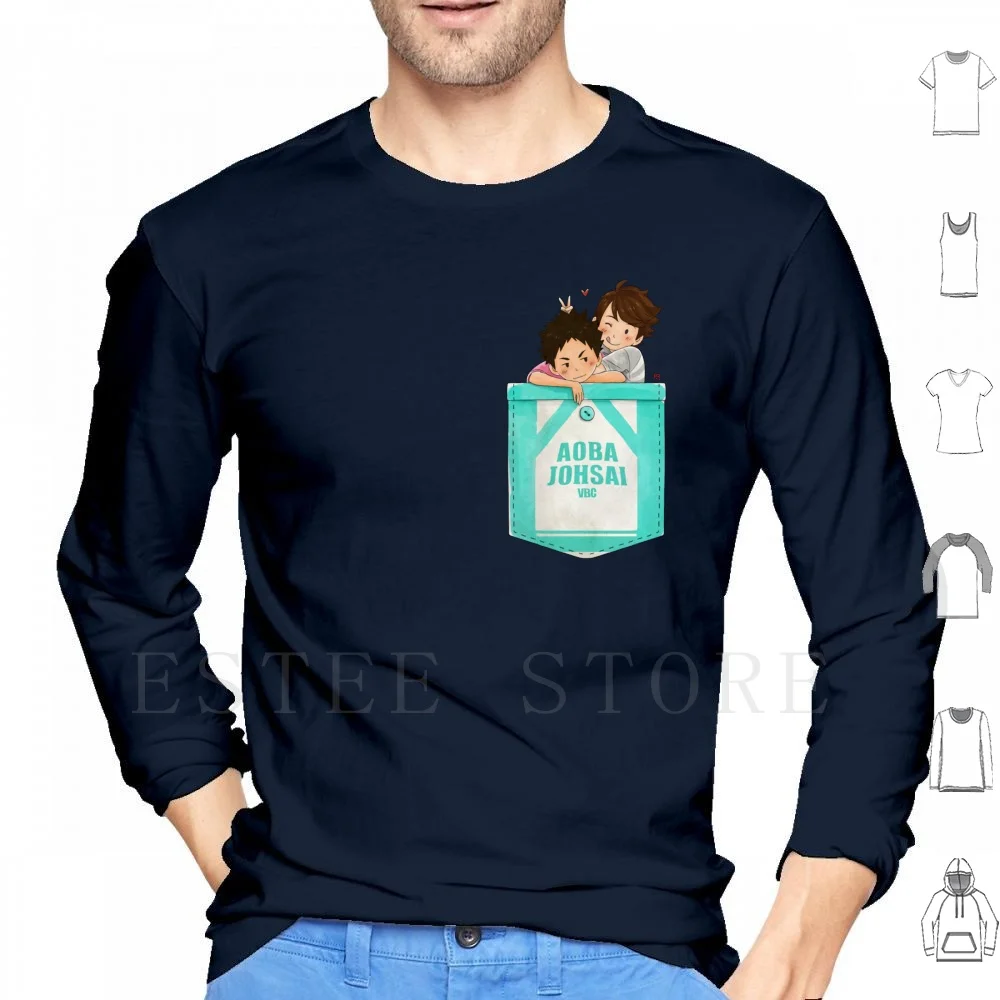 

Pocket Iwaoi Hoodies Long Sleeve Haikyuu Iwaizumi Oikawa Iwaoi