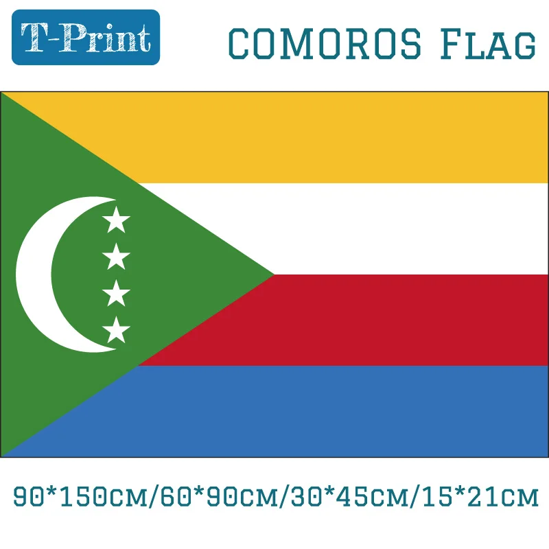 10PCS Flag The Federal and Islamic Republic of Comoros Home Decoration 30*45cm Car for Event Office National | Дом и сад