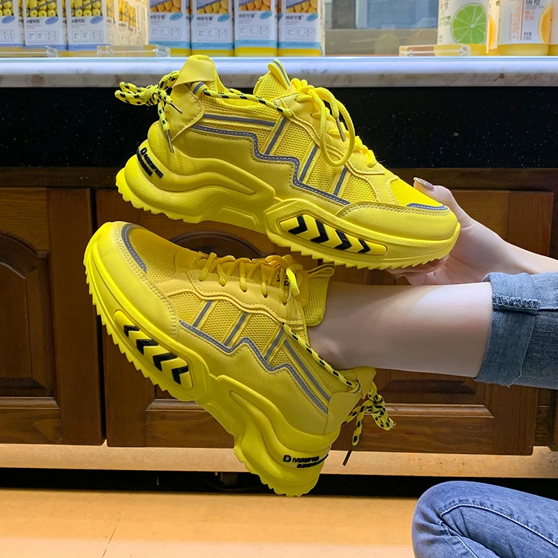 

2021 Модные женские спортивные туфли с вулканизированной подошвой, разноцветные женские дышащие туфли для отдыха, повседневная женская обув...