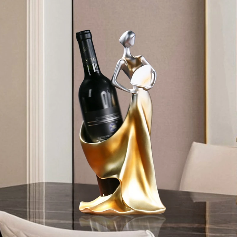 Wine Racks Home Bar Kitchen Accessories Resin Beauty Girl Model Holder Decoration Figurines Miniatures Craft |