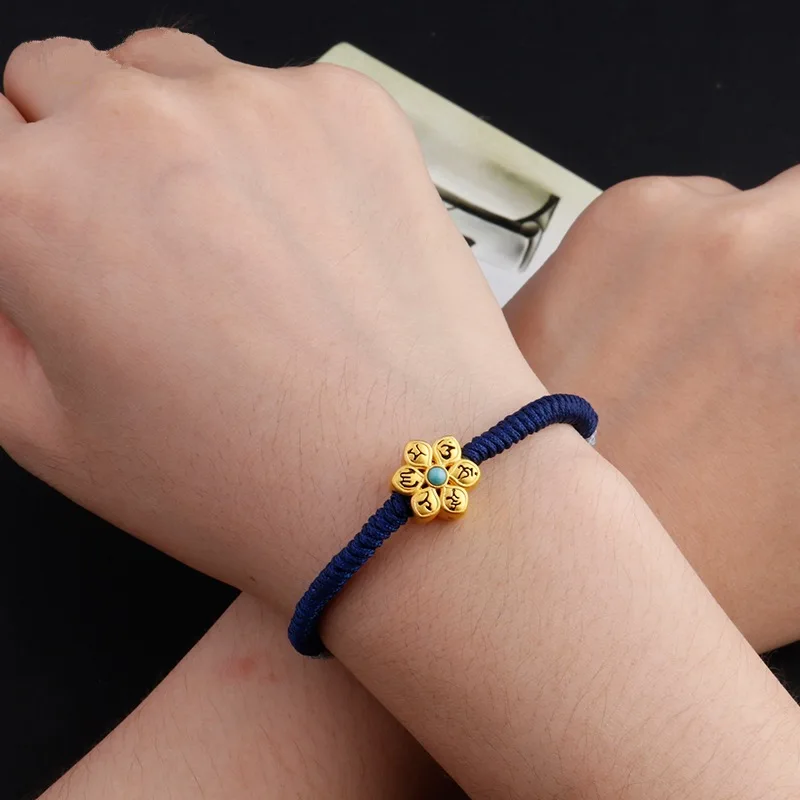 

Designer's original Chinese style classic Bracelet beads unique antique gold craft charm sweet romantic silver jewelry