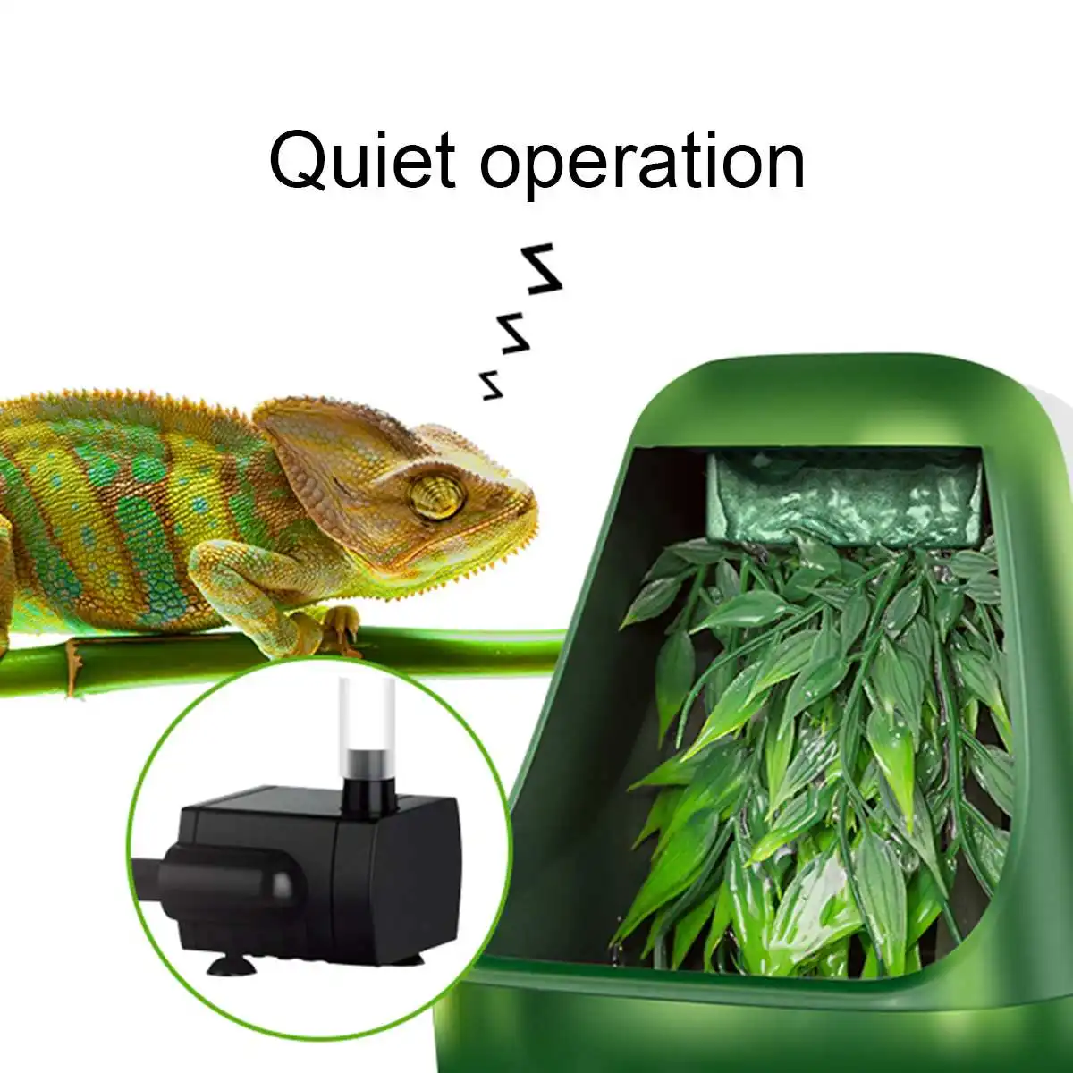 Fuente de agua para Reptiles, bebedero de alimentaci&oacute;n autom&aacute;tico, filtro de lagarto, camale&oacute;n, serpiente, Reptiles, terrario anfibio, accesorios-2