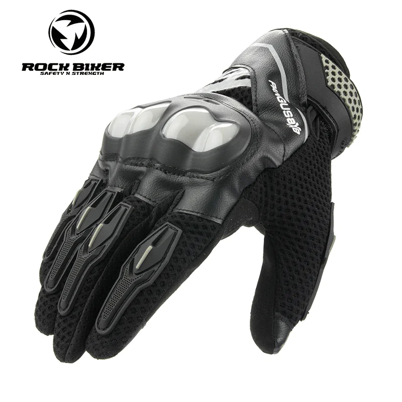 

ROCK BIKER Motorbike Cycling Gloves PU Shell Drop-Resistant Wearable Breathable Touch Screen Motorcycle Cross-Country Ride Glove