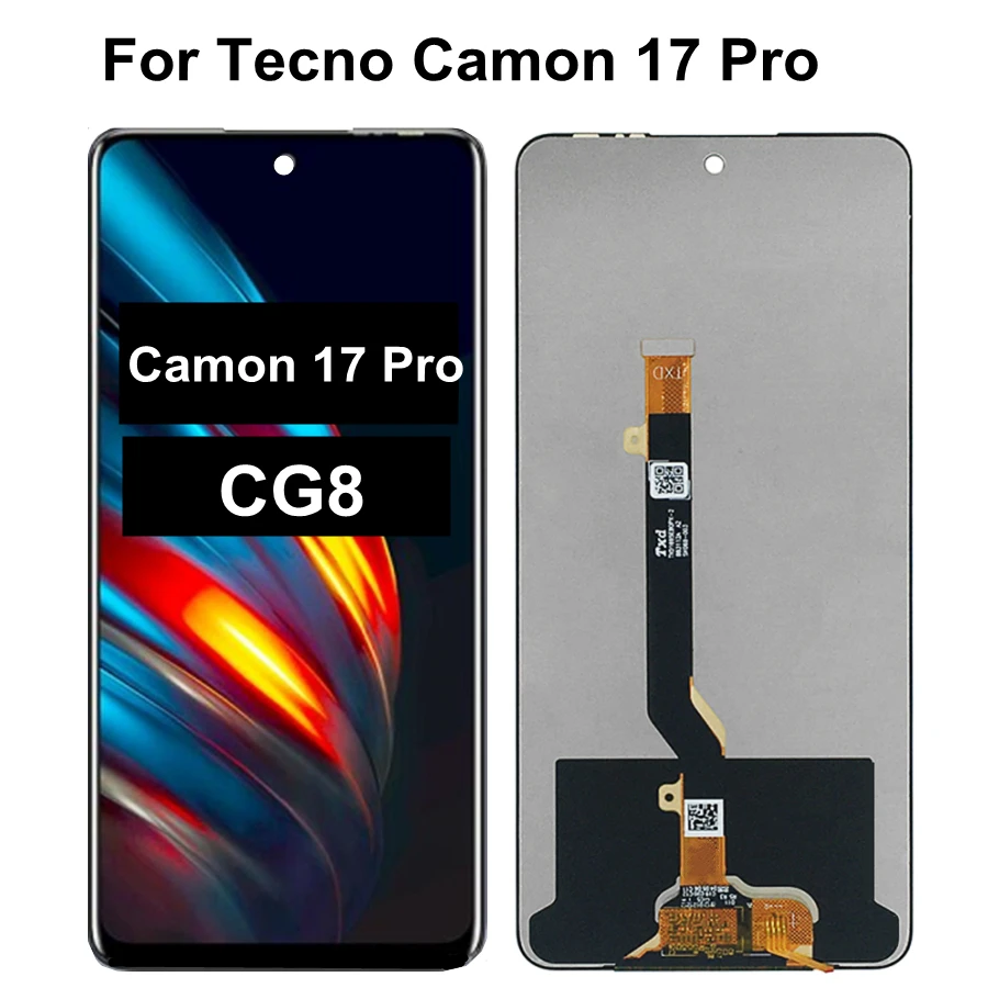 

6.8" For Tecno Camon 17 Pro CG8 LCD Display Touch Screen Sensor Digitizer Assembly for Tecno Camon 17 Pro LCD