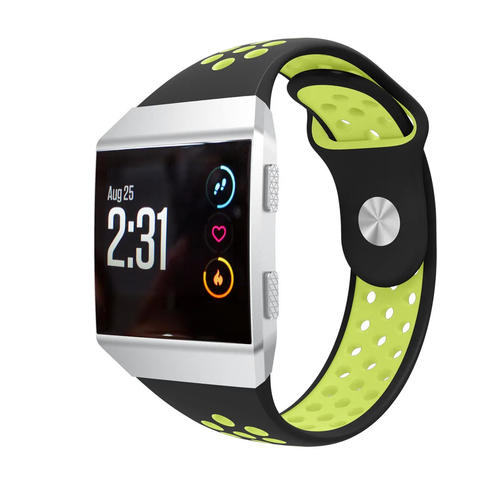 Apple Watch Band модный двухцветный спортивный силиконовый браслет ремешок для Fitbit Ionic длина ремешка 225 мм ремень для часов