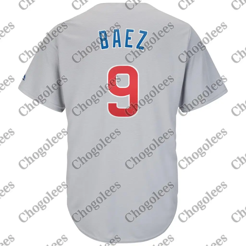 

Baseball Jersey Javier Baez Chicago Majestic Away Cool Base Player Jersey - Gray