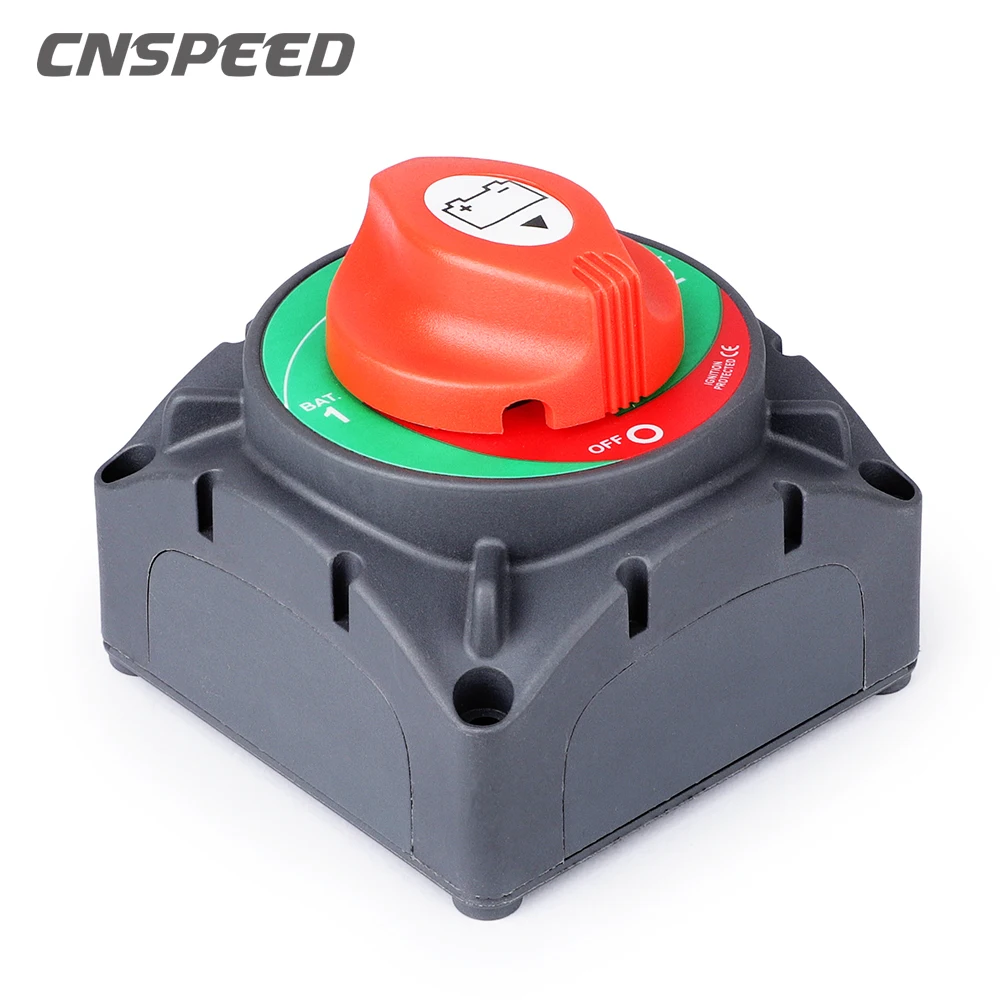 

Ignition Protected Marine Car Boat Rv On Off Battery Isolator Switches 4 Position 48V DC 350 Amp Heavy Duty Battery Switch