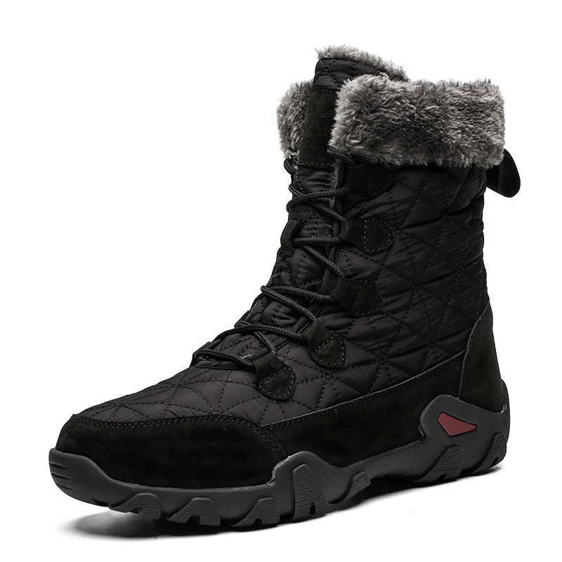 

Fashion Winter with Fur Snow Boots for Men Sneakers Male Shoes Adult Casual High Quality Waterproof Ankle Warm Boots Botas Homem