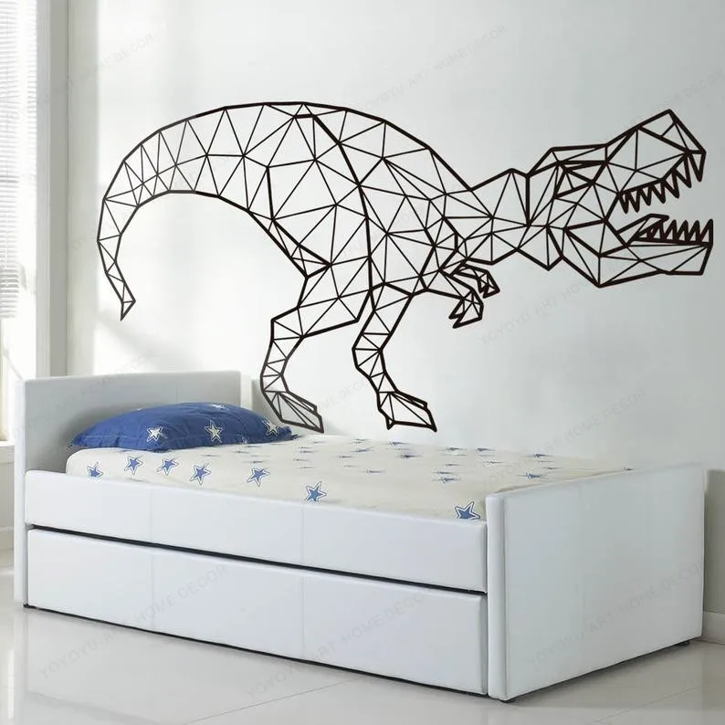 T-Rex динозавр Настенная Наклейка Геометрическая фотография винил детская комната