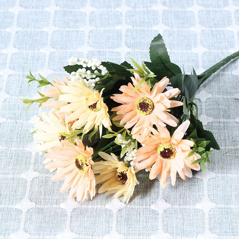 

7 Heads Lifelike Simulation Fake Flower Fake Plants Artificial Flower Hydrangea Flower Wedding Beautiful Party Home Decoration