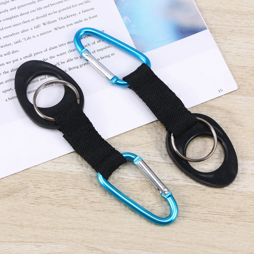 

2pcs Outdoor Water Bottle Holder Clips for Camping Hiking with Belt Buckle for Water Bottle (Black)