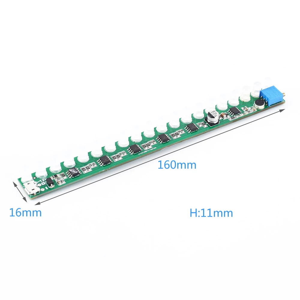 RGB LED датчик звукового контроля модуль дисплея аудиоспектра DC 5V 12V регулируемая