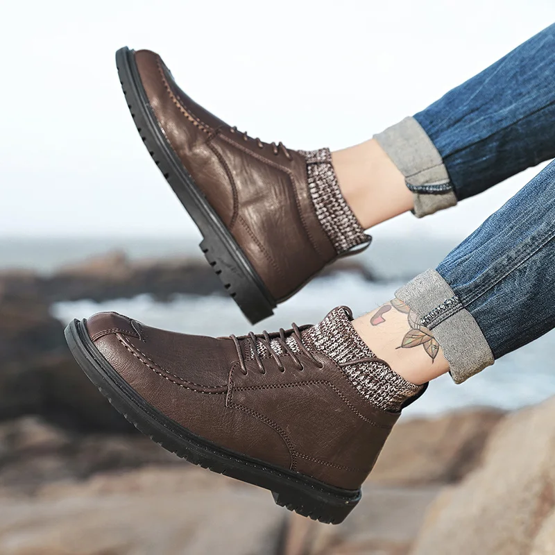 

Shoes Men Casual Zapatillas Casual Hombre Shoes Men Fashion Mens Leather Sneakers Men's Causal For Black Leisure Man White