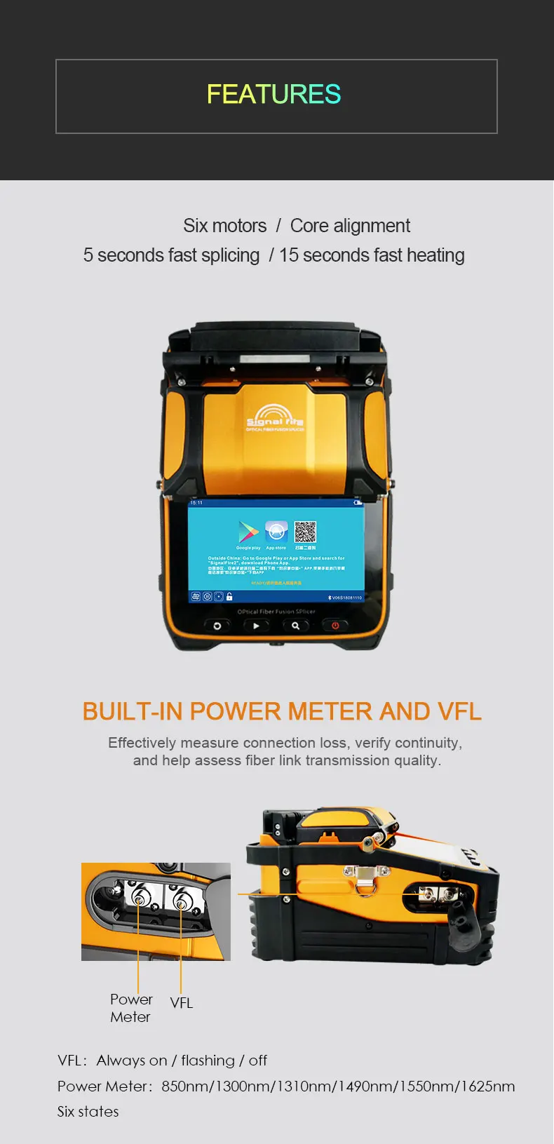 AI-9 Автоматическая SM& MM Многоязычная интеллектуальная FTTH машина для сращивания оптического волокна волоконно-оптический сварочный аппарат 5,0