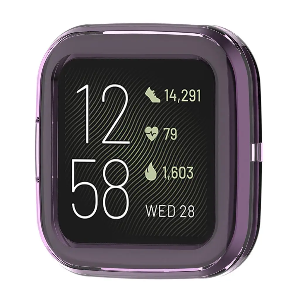 Ультратонкий Мягкий защитный чехол из ТПУ для Fitbit Versa 2 умных часов силиконовый