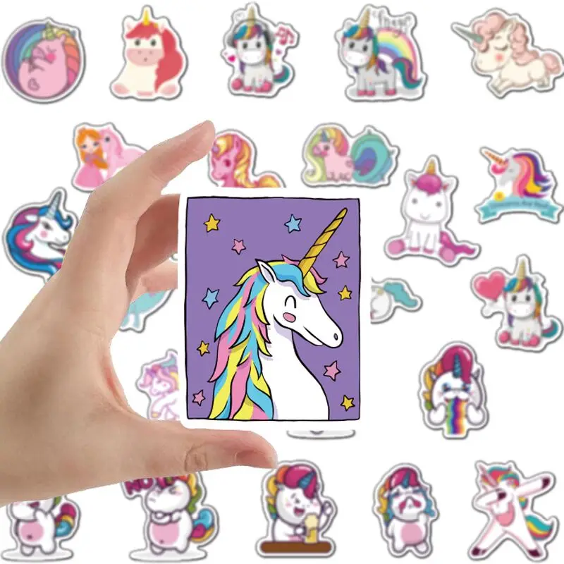 50 шт. милые животные Единорог наклейки водонепроницаемый ноутбук СКЕЙТБОРД