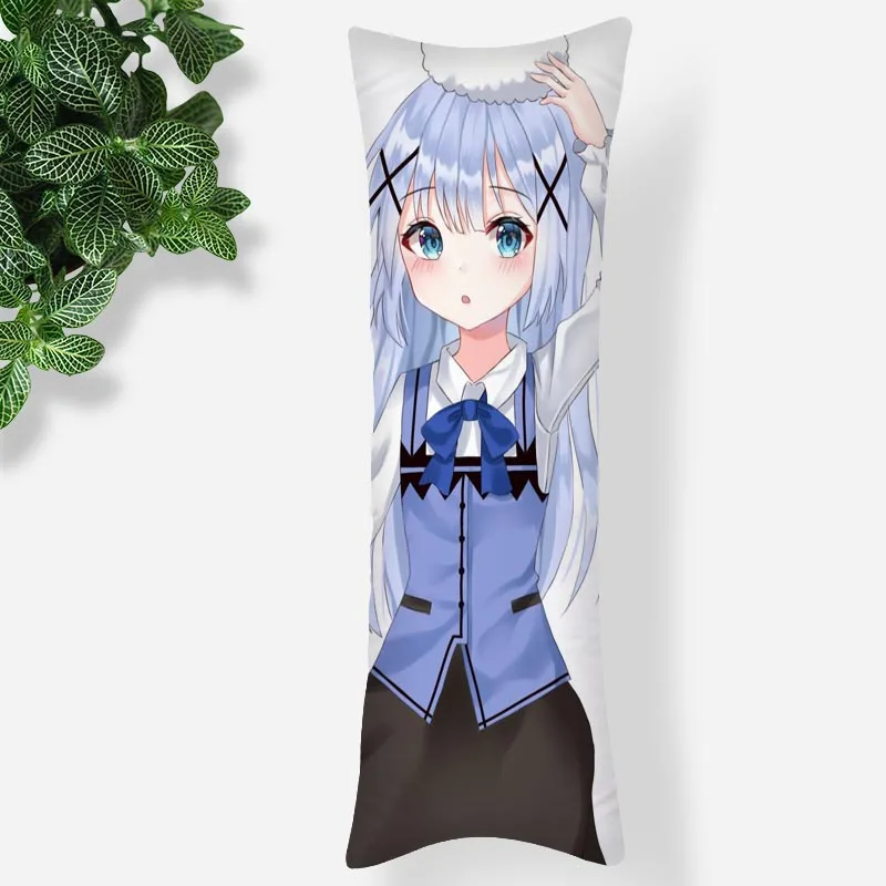 Чехол на подушку аниме Is The Order A Rabbit с 3D двусторонним принтом Шелковая гладкая