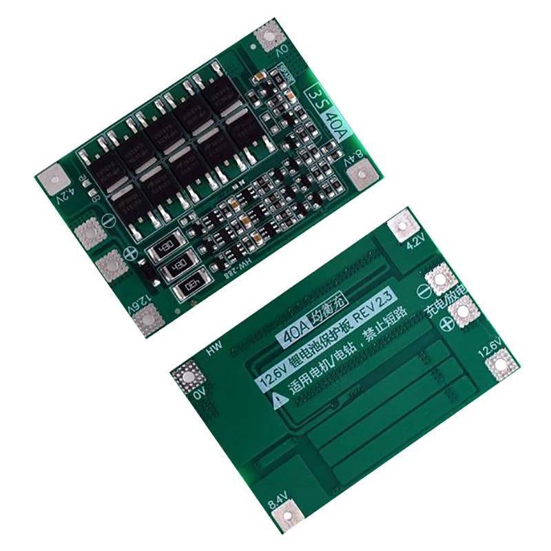3S 40A Bms 11 1 V 12 6 18650 литиевая батарея защитная доска с сбалансированной версией для сверла ток|Аксессуары