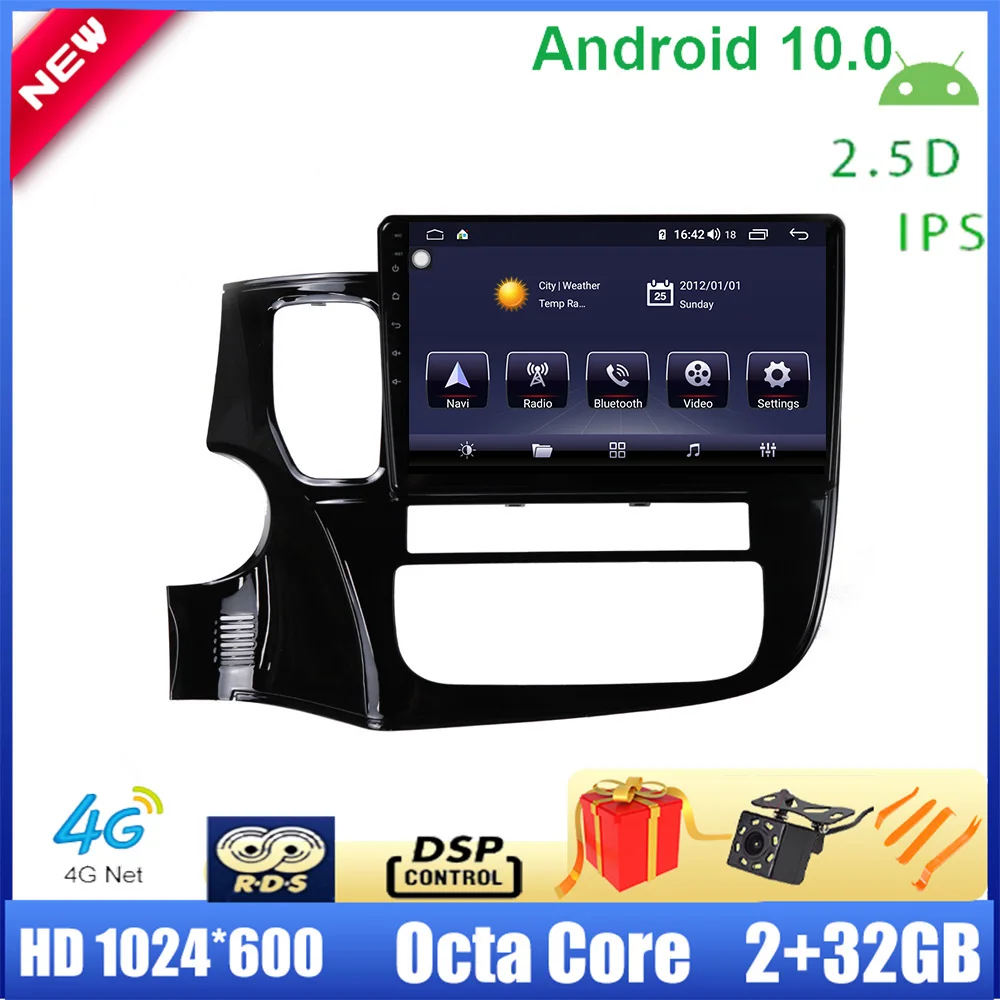 10 1 &quotAndroid 0 Автомобильный мультимедийный плеер стерео радио GPS Navi для Mitsubishi Outlander