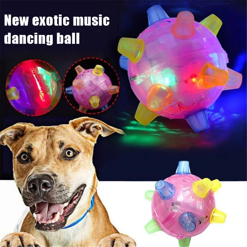 

Jumping активации шарик для собак мигающий шар светильник звуки прыгать автоматически