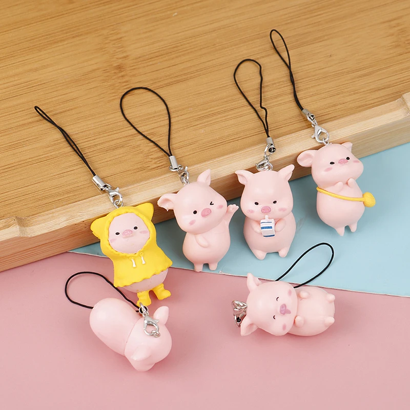 

New Cute Pig Smart Phone Strap Lanyards Hang Rope Keychain Bag Accessories