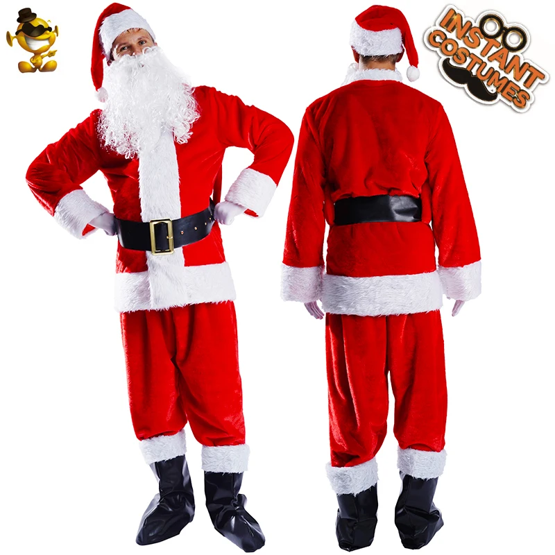 

Santa Claus Costume for Men Performance Christmas Santa Suit Cosplay Xmas Party Fancy Dress Party Male Clothes