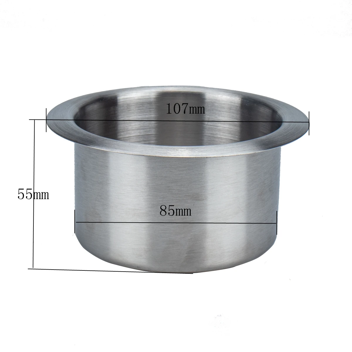 

80mm*56mm 1Pcs RV Drop-in Cup Holder Stainless Steel for Car Truck Poker Table Accessories Sofa Boat RV Couch