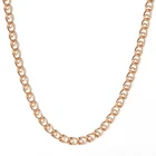 Женское ожерелье с змеиными звеньями, цепочка из розового золота 585 пробы, Свадебная и вечерняя бижутерия, лучший подарок, HCN41, 35 мм