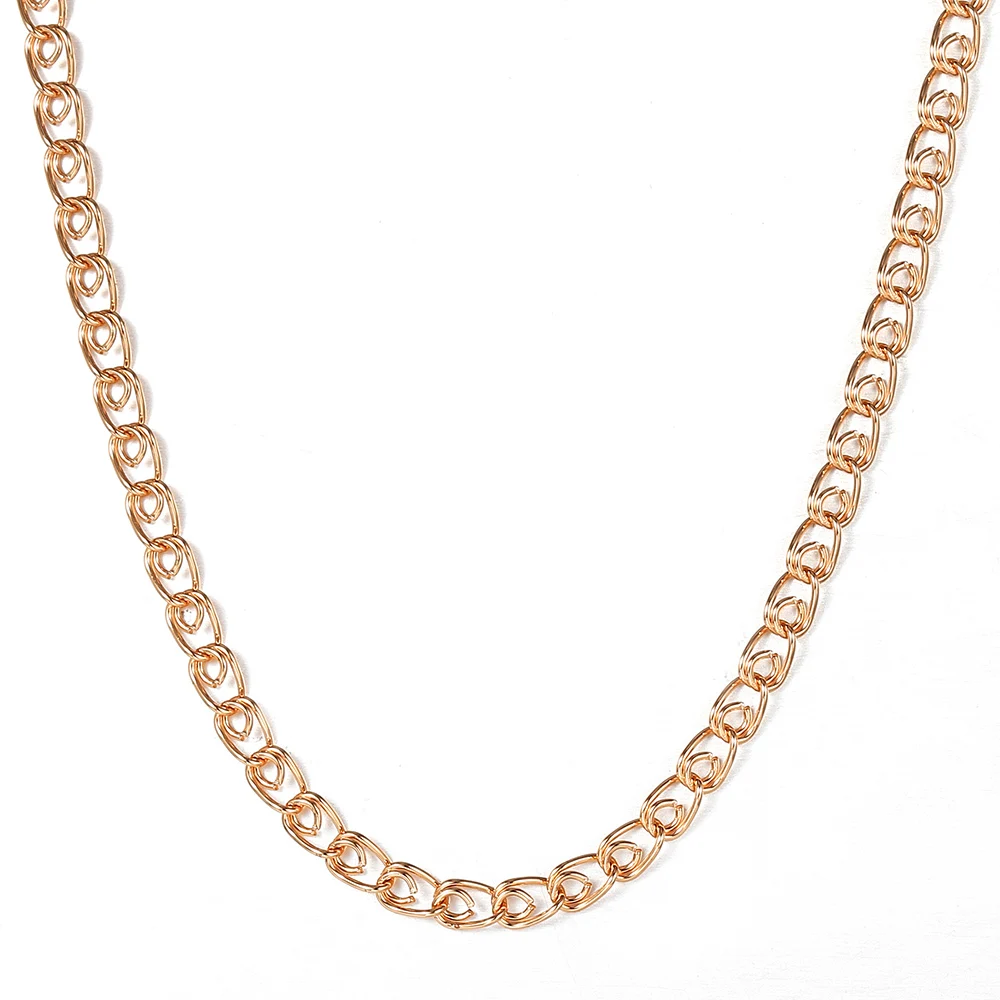 Ожерелье из змеиных звеньев для женщин и девушек 3/5 мм цепочка цвета розового