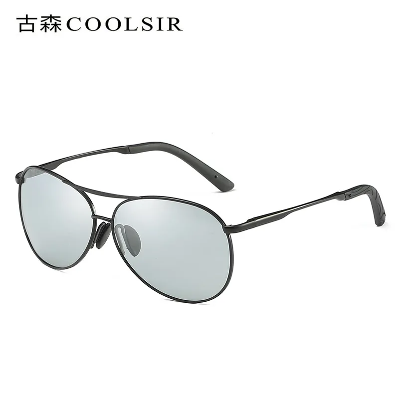 Мужские солнцезащитные очки Новинка поляризационные зеркальные темные лягушки