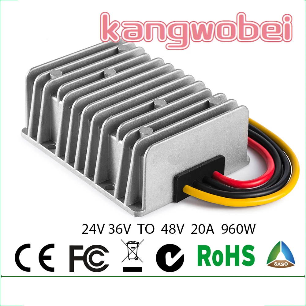 

Waterproof 24V 36V TO 48V 20A STEP UP BOOST DC DC REGULATOR 20 AMP 960WATT 24VDC 36VDC TO 48VDC 20AMP