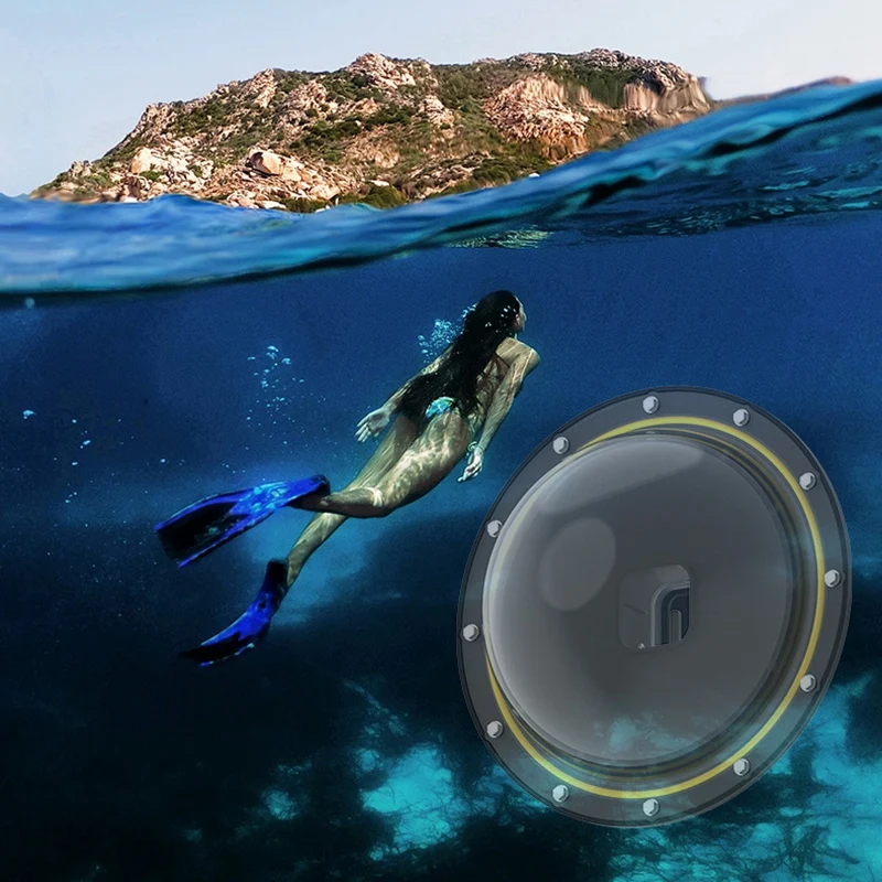 Suitable for Gopro Accessories Hero 9 Fisheye Mask Water eport Hemisphere Surface Waterproof Divider | Электроника