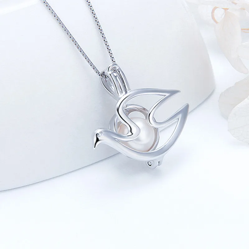 CLUCI серебро 925 пробы клетка для голубя подвеска подвески роскошных женщин