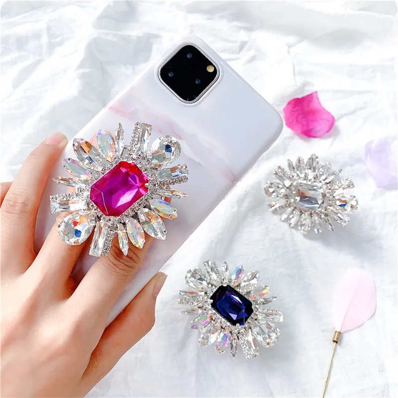 

2021 New High-quality Ins Gem Mobile Phone Holder Shiny Griptok for IPhone Samsung Mobile Phone Accessories Winder