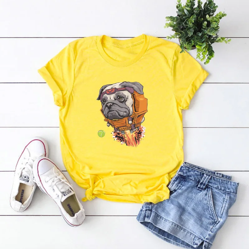 Goth Забавные футболки для женщин с собакой Camisetas Manga Larga Mujer Harajuku рубашка мужчин